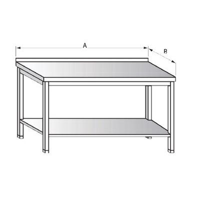  Stůl nerezový s policí 