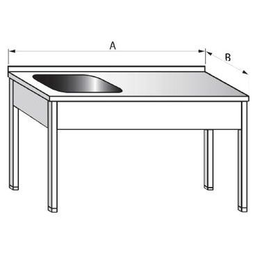  Stůl s pracovní plochou a dřezem 